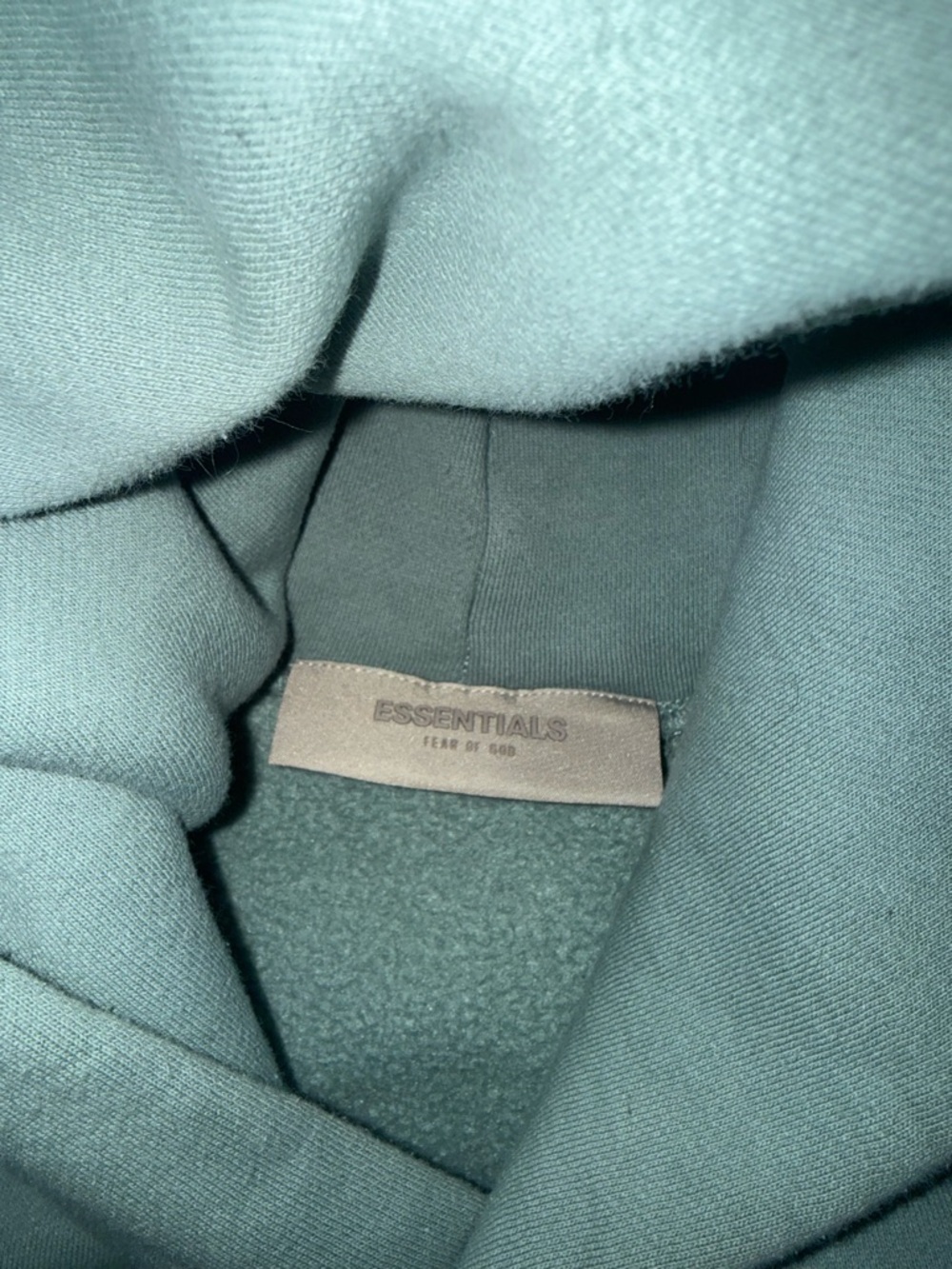 Essentials Fear of God Crewneck Hoodie in Sage - Picture 6 of 9